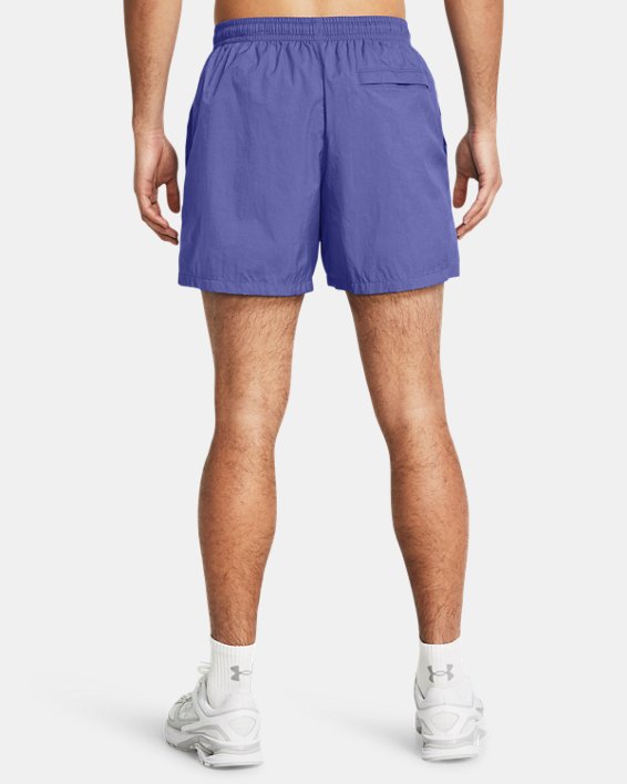 Men's UA Crinkle Woven Volley Shorts, Purple, pdpMainDesktop image number 1